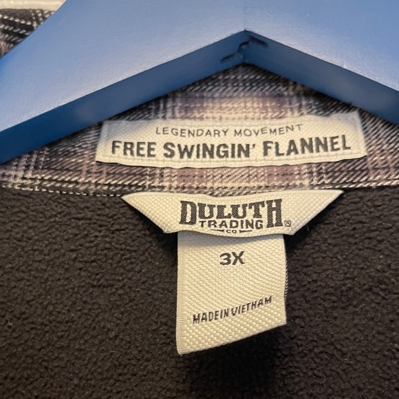 Duluth Trading Co Black and White Plaid Fleece Lined Utility Jacket - Picture 2 of 10